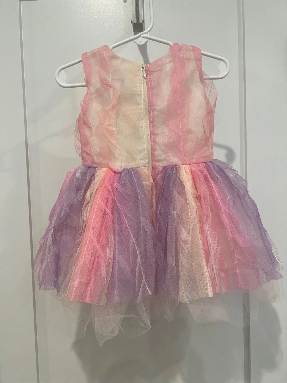Toddler' Pastel Rainbow Tulle Dress Costume - Pink & Purple